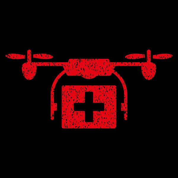 Ambulance Drone texture granuleuse Icône — Image vectorielle