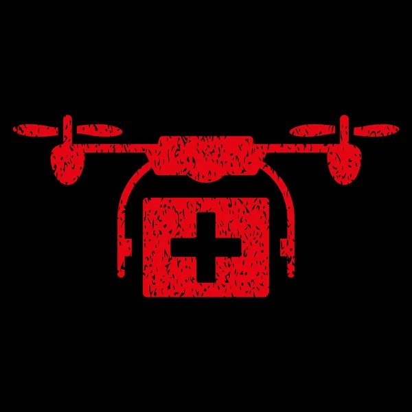 Ambulance Drone korrelige textuur pictogram — Stockvector