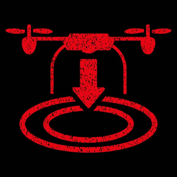 Drone Landing Grainy Texture Icon — Stock Vector