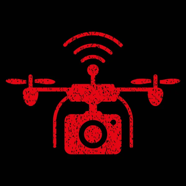 Icône de texture granuleuse de drone de caméra radio — Image vectorielle