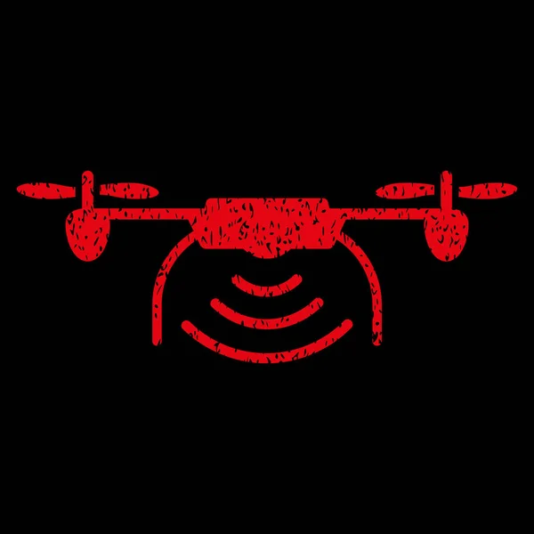Icône de texture granuleuse Airdrone émetteur radio — Image vectorielle