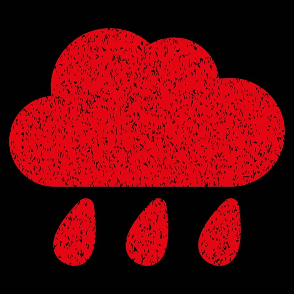 Ícone de textura de grão de nuvem de chuva — Vetor de Stock