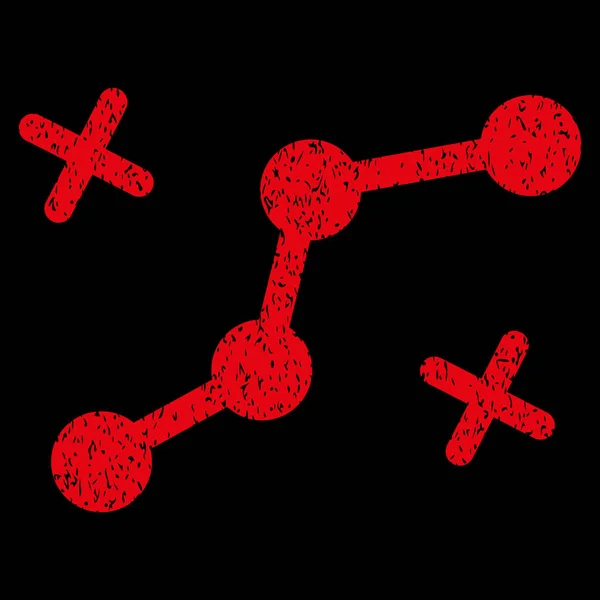 Routepunten korrelige textuur pictogram — Stockvector