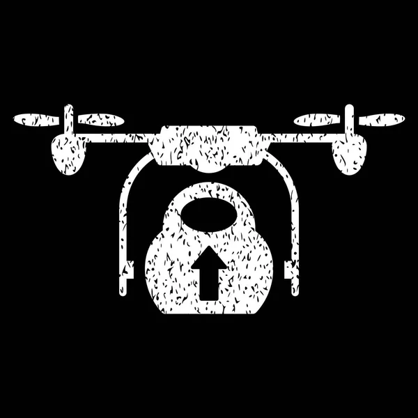 Carga de carga Drone Grainy Texture Icon — Vetor de Stock