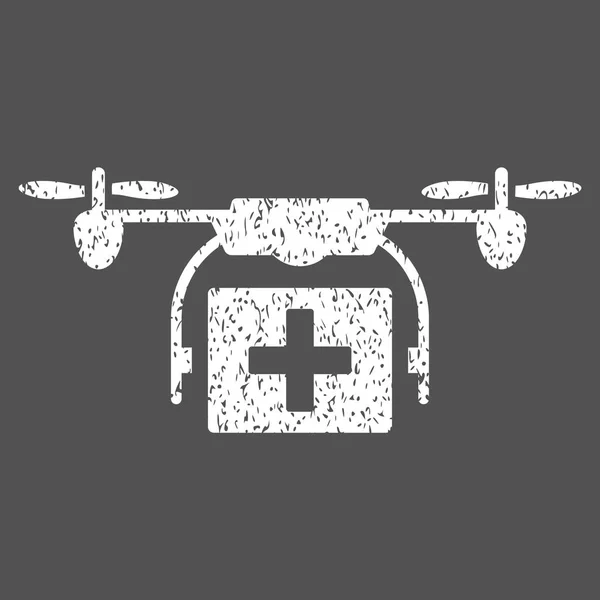 Ambulance Drone Griny Texture Icon — стоковый вектор