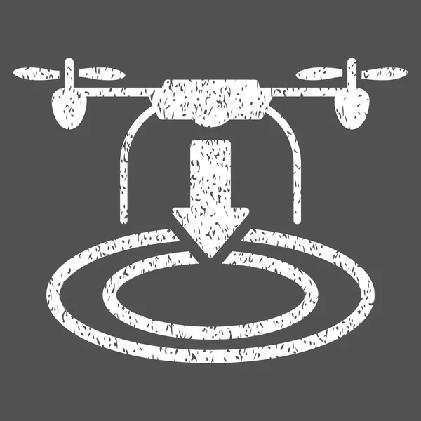 Drone lądowania ziarniste tekstury ikony — Wektor stockowy