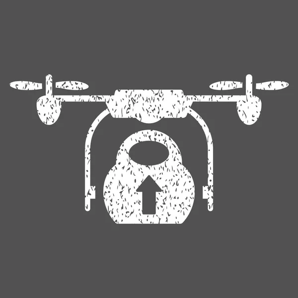 Załadować ikonę ziarniste tekstury Drone Cargo — Wektor stockowy