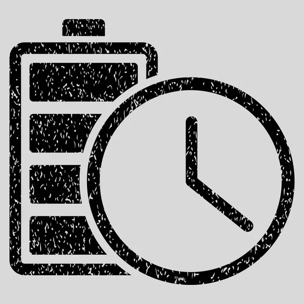 Tiempo de la batería Grainy Texture Icon — Archivo Imágenes Vectoriales