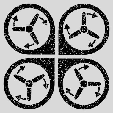 Helikopter vida döndürme grenli doku simgesi