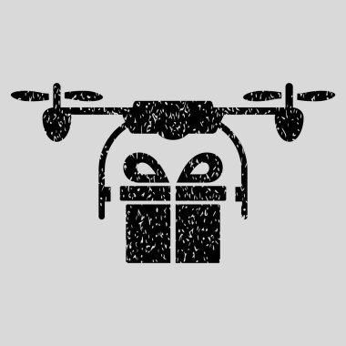 Drone hediye teslimat grenli doku simgesi