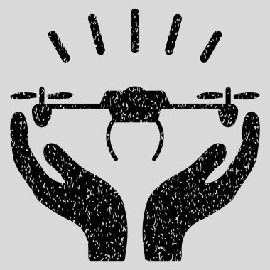 Uçağın denize indirmek eller grenli doku simgesi