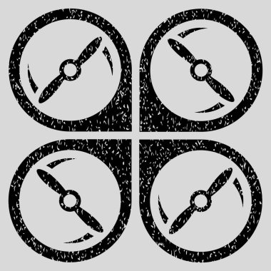 Quadcopter vida döndürme grenli doku simgesi