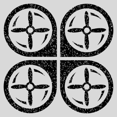 Quadrotor vida döndürme grenli doku simgesi