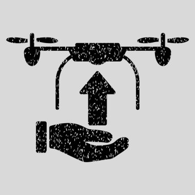 Drone el grenli doku simgesi göndermek