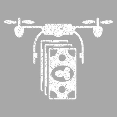 Drone banknotlar ödeme grenli doku simgesi