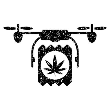 Drone esrar teslim grenli doku simgesi