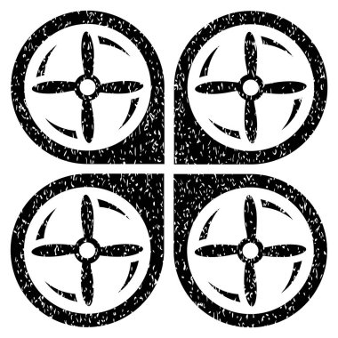 Quadrotor vida döndürme grenli doku simgesi