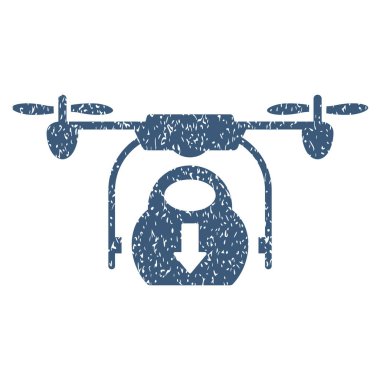 Drone damla kargo grenli doku simgesi