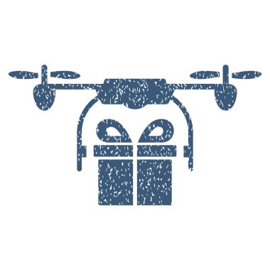 Drone hediye teslimat grenli doku simgesi