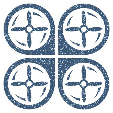 Quadrotor vida döndürme grenli doku simgesi