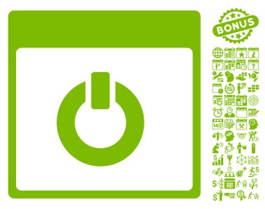 Takvim sayfası düz vektör simge Bonus ile geçiş