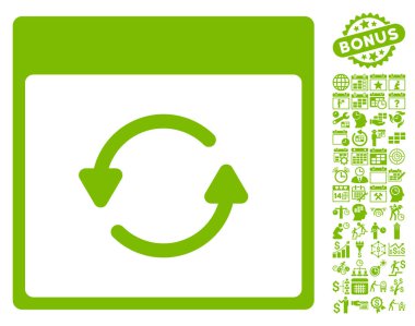 Update takvim sayfa düz vektör simgesi Bonus ile