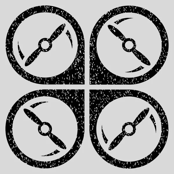 Quadcopter vida döndürme grenli doku simgesi