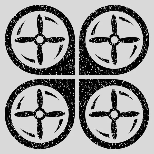 Quadrotor vida döndürme grenli doku simgesi