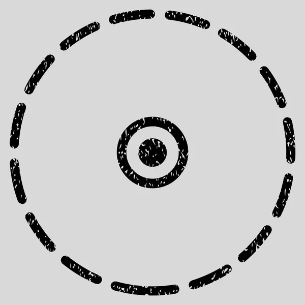 Área redonda Grainy Texture Icon — Archivo Imágenes Vectoriales