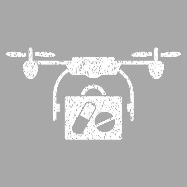 Airdrone Farmácia Entrega Grainy Texture Icon — Vetor de Stock