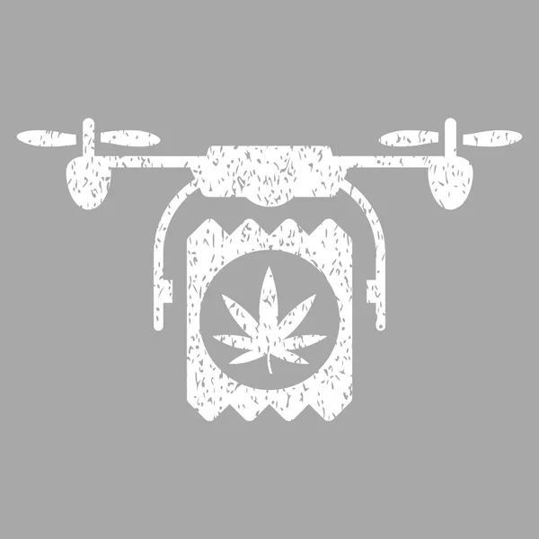 Drone Cannabis entrega Grainy Texture Icono — Archivo Imágenes Vectoriales
