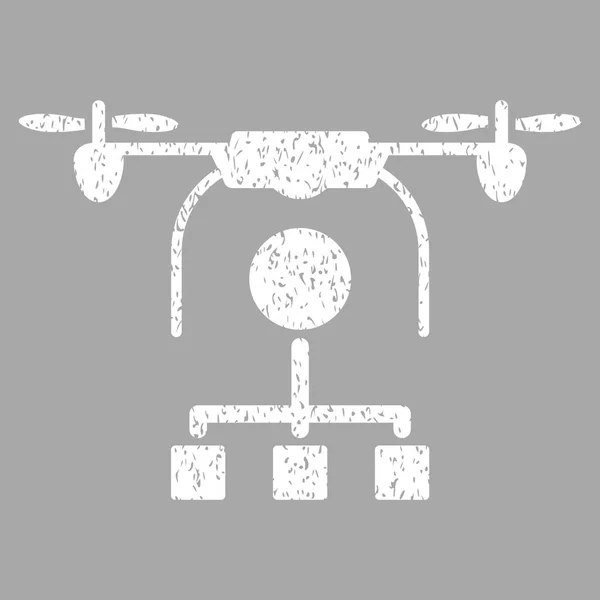 Drone Distribution Grainy Texture Icon — Stock Vector