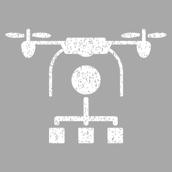 Drone Distribución Grainy Textura icono — Vector de stock