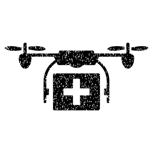 Ambulance Drone korrelige textuur pictogram — Stockvector