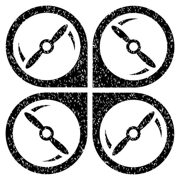 Quadcopter vida döndürme grenli doku simgesi