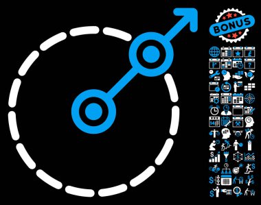 Bonus ile yuvarlak alan çıkış simgesi