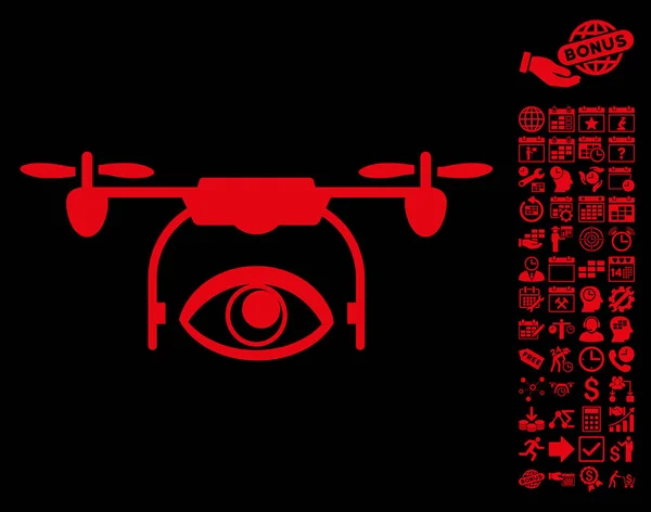 Икона дрона Eye Spy с бонусом — стоковый вектор