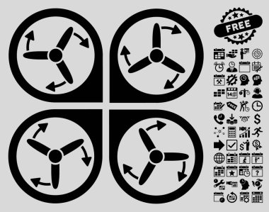 Helikopter vida döndürme simgesi Bonus ile