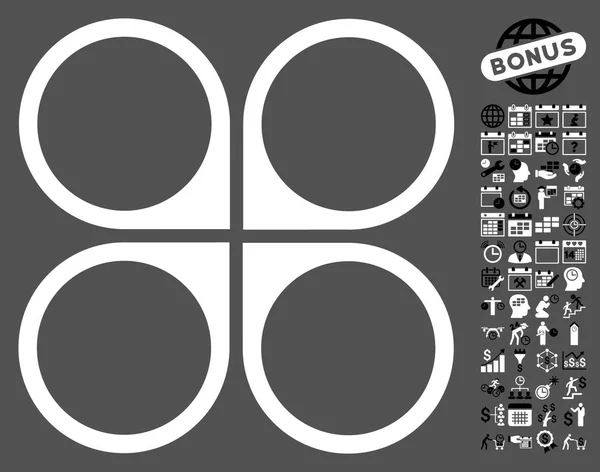 空中直升机图标与奖金 — 图库矢量图片