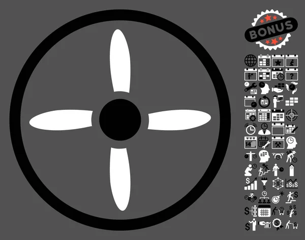 Drohne Schraube Symbol mit Bonus — Stockvektor