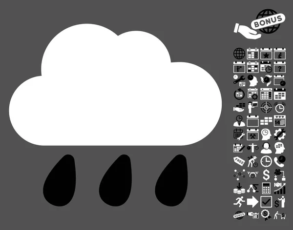 Regenwolken-Symbol mit Bonus — Stockvektor