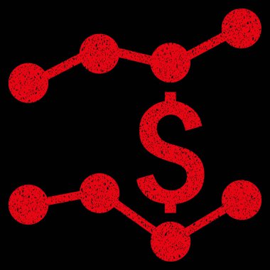 Finansal eğilimleri grenli doku simgesi