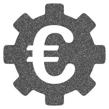 Euro geliştirme dişli grenli doku simgesi