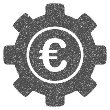 Euro geliştirme dişli grenli doku simgesi