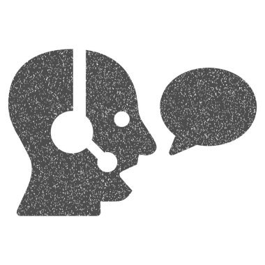 Operatör ileti balon grenli doku simgesi