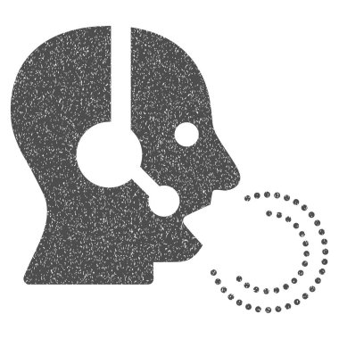 Operatör konuşma grenli doku simgesi