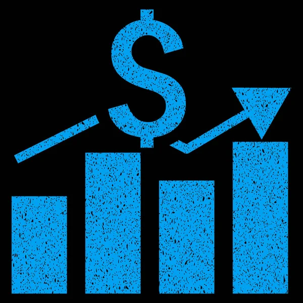 Πωλήσεις Bar Chart κοκκώδη υφή εικονίδιο — Διανυσματικό Αρχείο