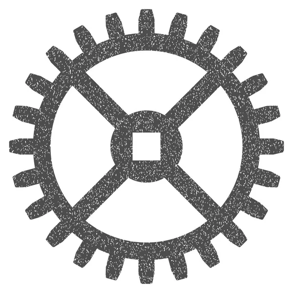 Clock Gear Grainy Texture Icon — Stock Vector