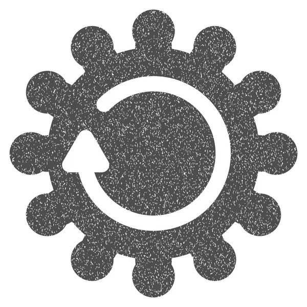 Cog Rotation Grainy Texture Icon — Stock Vector