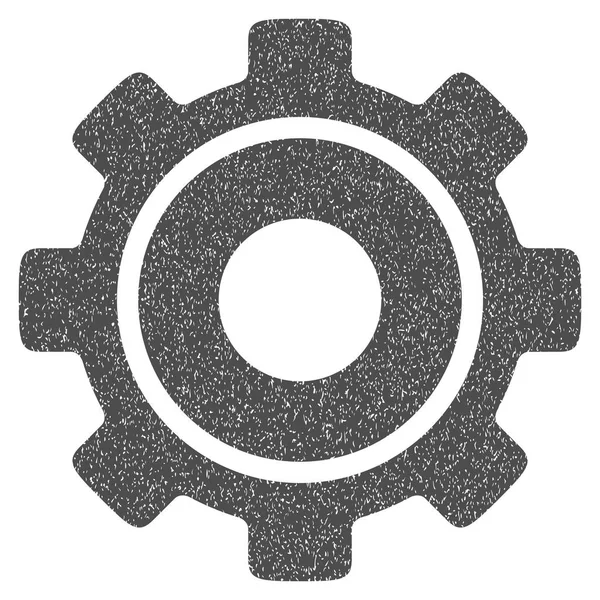 Cog Grainy Texture Icon — Stock Vector